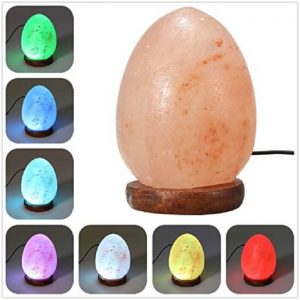 Pink Salt Egg Shaped USB Lamp