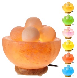 Pink Salt Fire Bowl Balls USB Lamp