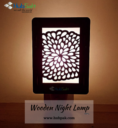Wooden Carved Abstract 1 Night Lamp