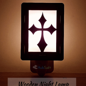 Wooden Cross Night Lamp