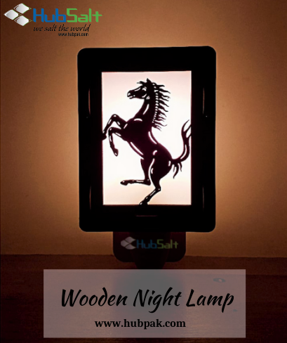 Wooden Horse Carved Night Lamp