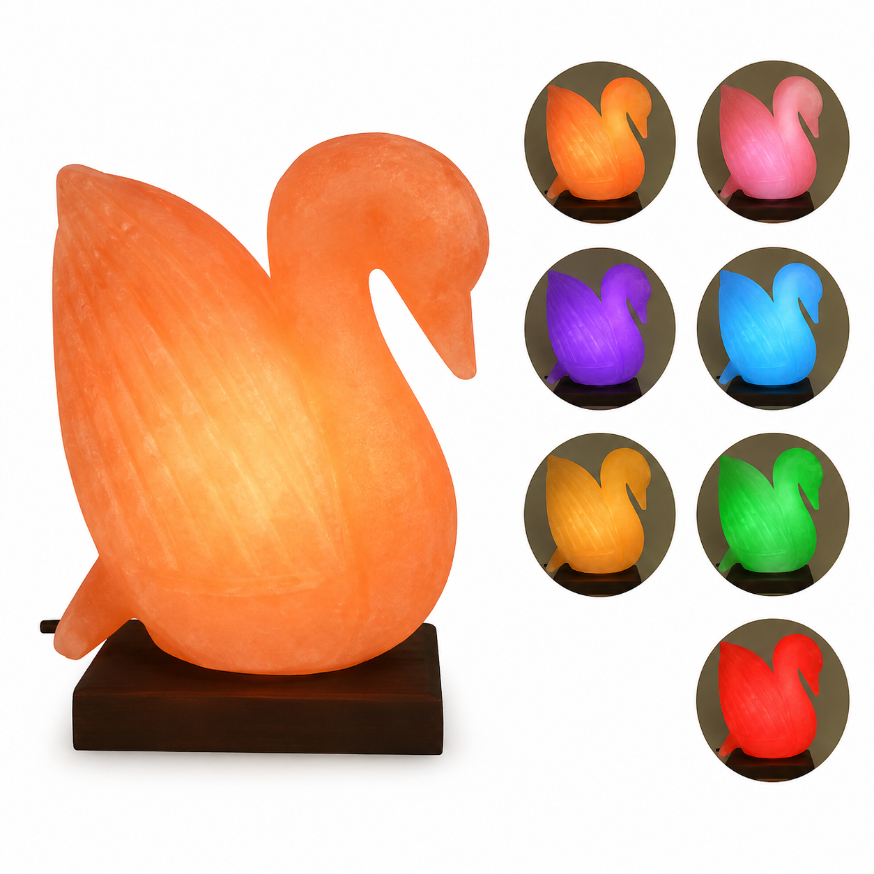 Himalayan Pink Salt Swan USB Lamp